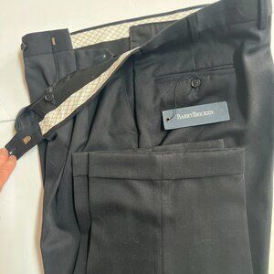 Barry Bricken Worsted Wool Men's Solid Black